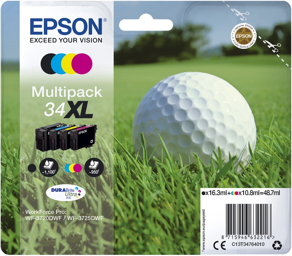 Epson (C13T34714010), juoda kasetė