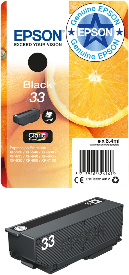 Epson Premium No.33 (C13T33314012), juoda kasetė