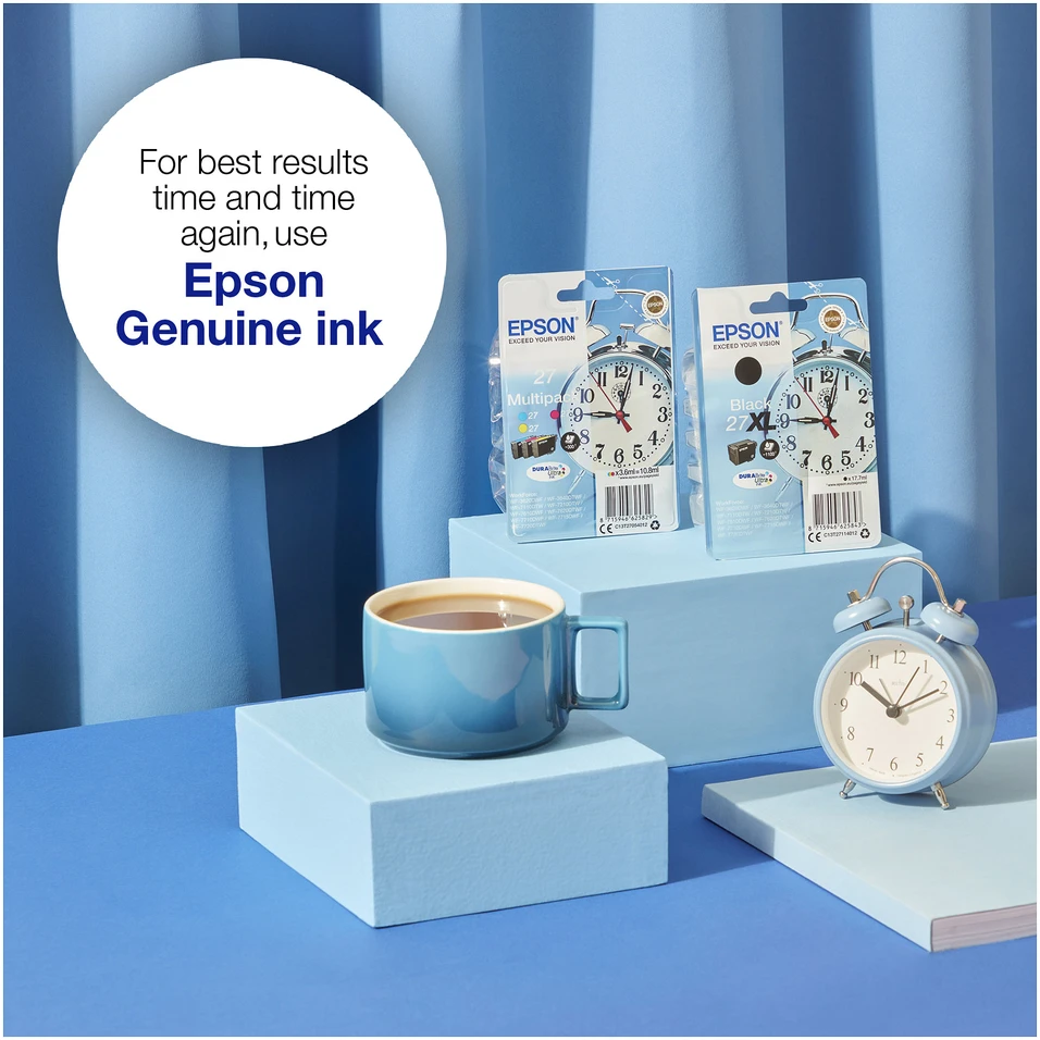 Epson Singlepack Juodas 27XXL DURABrite Ultra Ink - Original - Pigmento pagrindo rašalas - Juodas - Epson - - WorkForce WF-7720DTWF - WorkForce WF-7715DWF - WorkForce WF-7710DWF - WorkForce WF-7620DWF -...s -)1WT