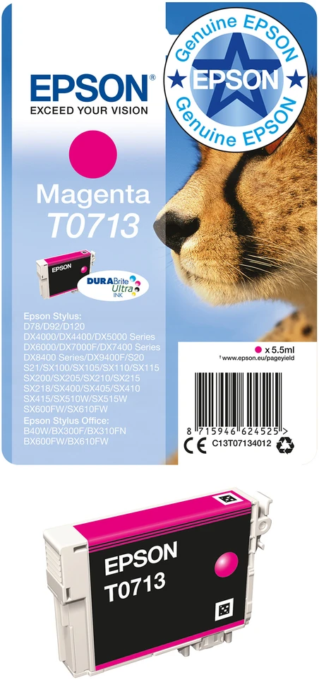Rašalo kasetė Epson T0713, purpurinė