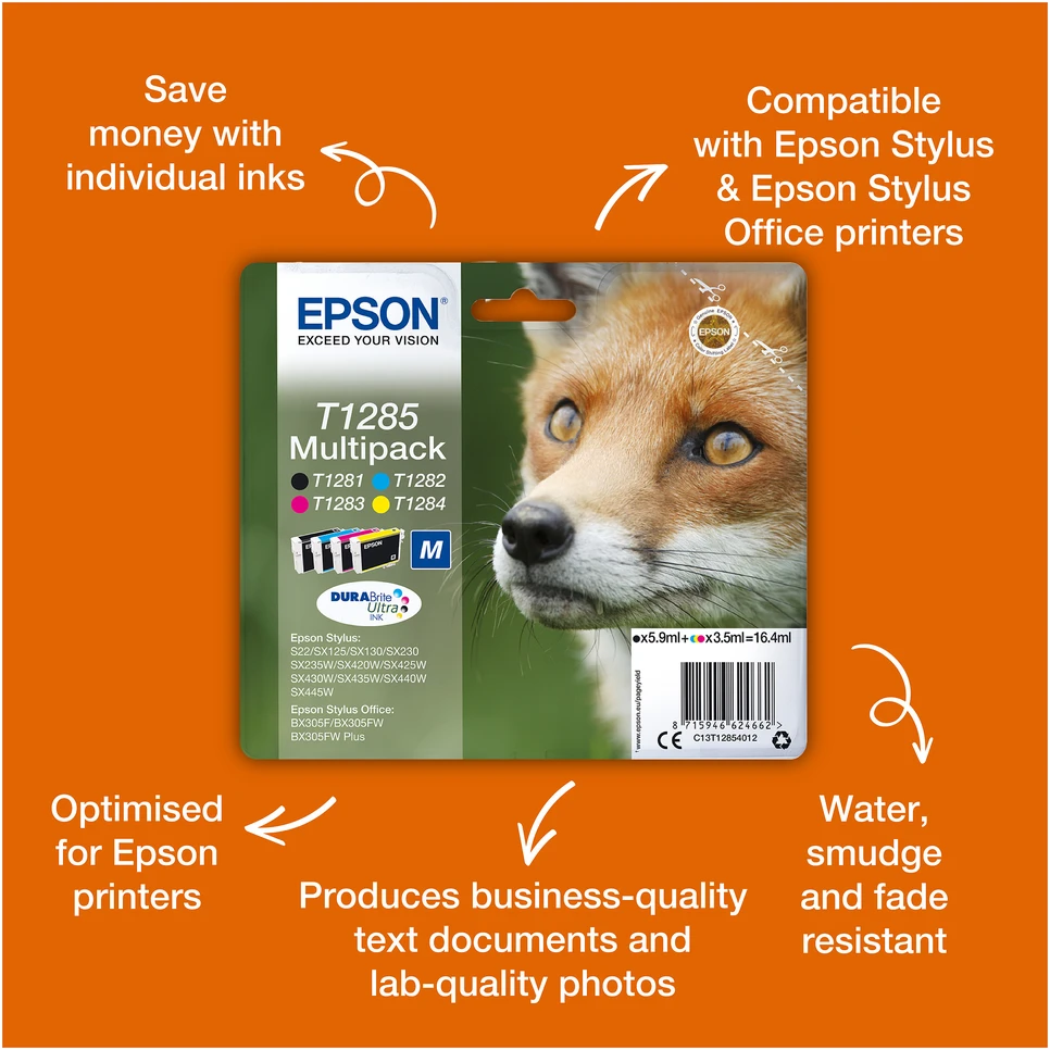 EPSON T1281 juodos spalvos rašalinė