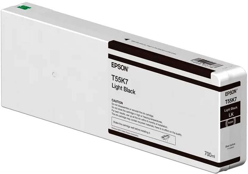 Epson Singlepack T55K700 UltraChrome HDX/HD | Rašalo kasetė | Šviesus Juodas