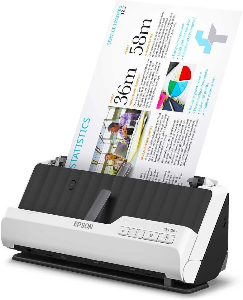 Skeneris Epson | Kompaktiškas stalinis skaitytuvas | DS-C330 | Lakštinis | Laidinis