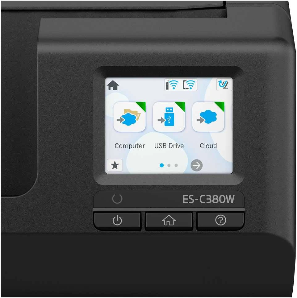 Skeneris Epson | Kompaktiškas tinklo skaitytuvas | ES-C380W | Lakštinis | Bevielis