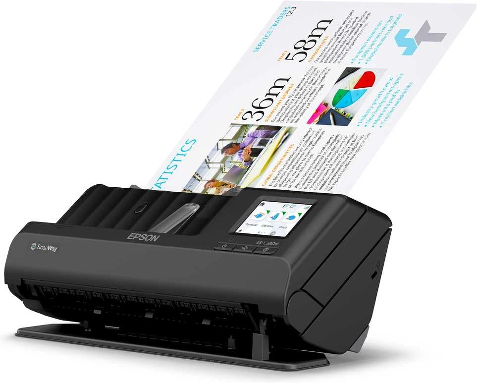 Skeneris Epson | Kompaktiškas tinklo skaitytuvas | ES-C380W | Lakštinis | Bevielis