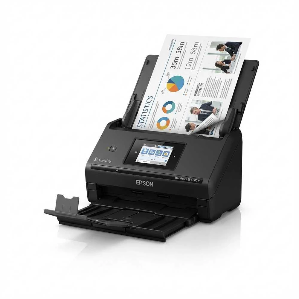 Skeneris Epson | Kompaktiškas tinklo skaitytuvas | ES-C380W | Lakštinis | Bevielis