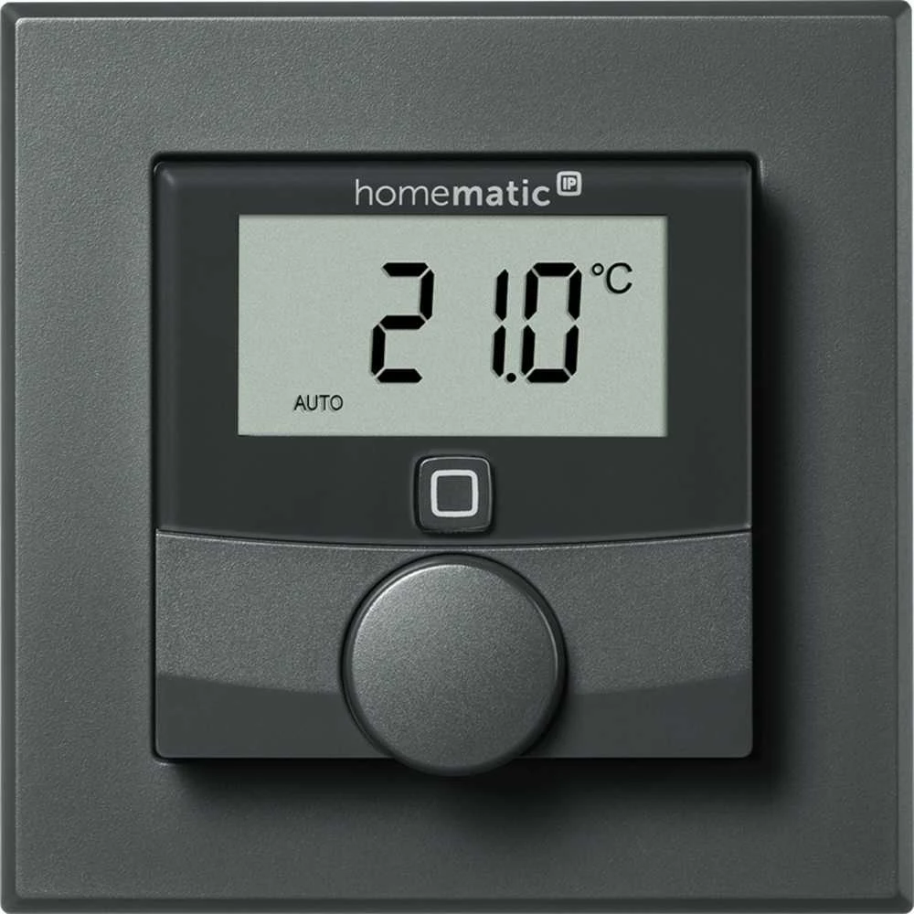 HomeMatic IP sieninis termostatas su drėgmės jutikliu (HmIP-WTH-A) (antracito spalvos)