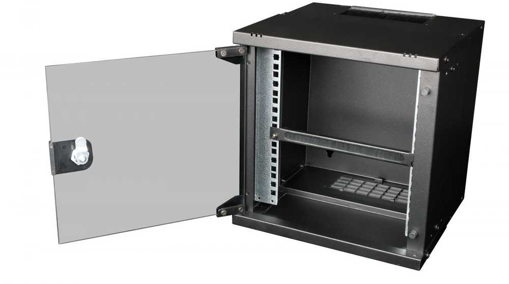 Equip Equip 10'' Kabeldurchführung mit Bürsteneinsatz, 1U juodas