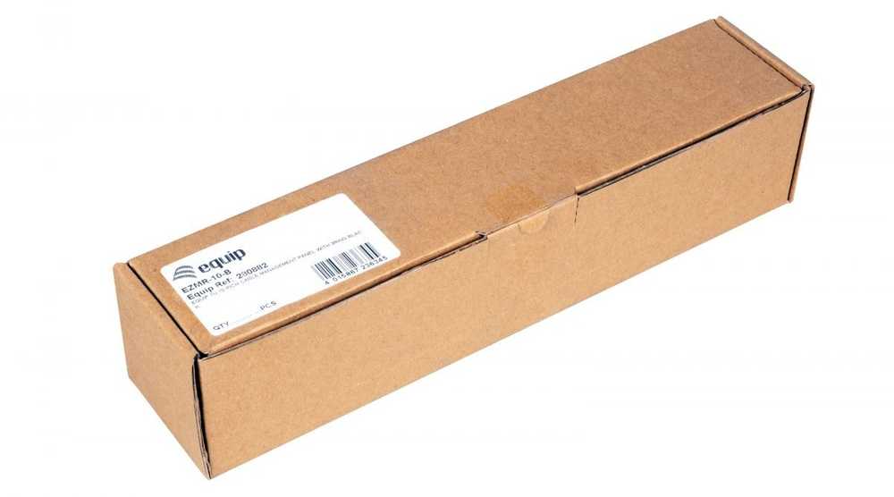 Organizer Equip Equip 10'' Kabeldurchführung mit Ringeinsatz, 1U juodas