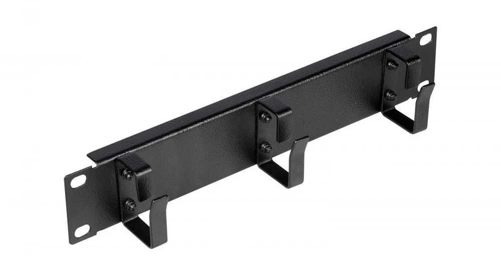 Organizer Equip Equip 10'' Kabeldurchführung mit Ringeinsatz, 1U juodas