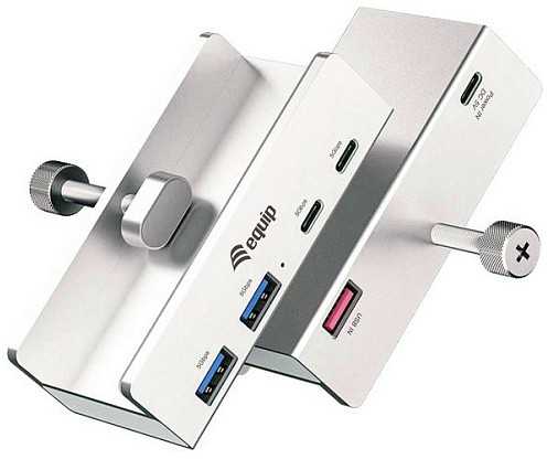 HUB USB Equip 128967 USB šakotuvas ir koncentratorius USB 3.2 Gen 1 (3.1 Gen 1) Type-A 5000 Mbit/s Aliumininis