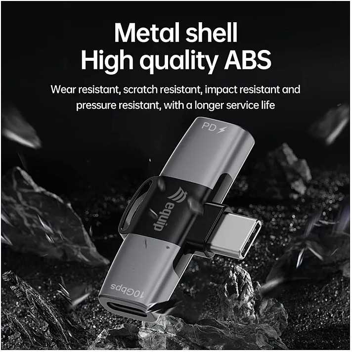 Adapteris USB Equip USB-C - USB-C x2 Pilka (133479)