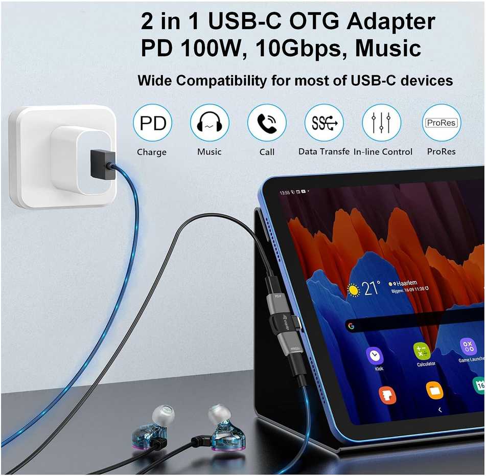 Adapteris USB Equip USB-C - USB-C x2 Pilka (133479)