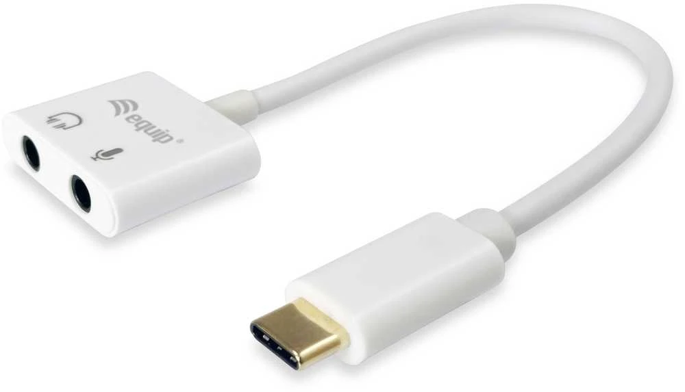 Adapteris AV Equip Adapteris USB-C -> Audio 2x3-Pin 3,5mm St/Bu 0,15m ws