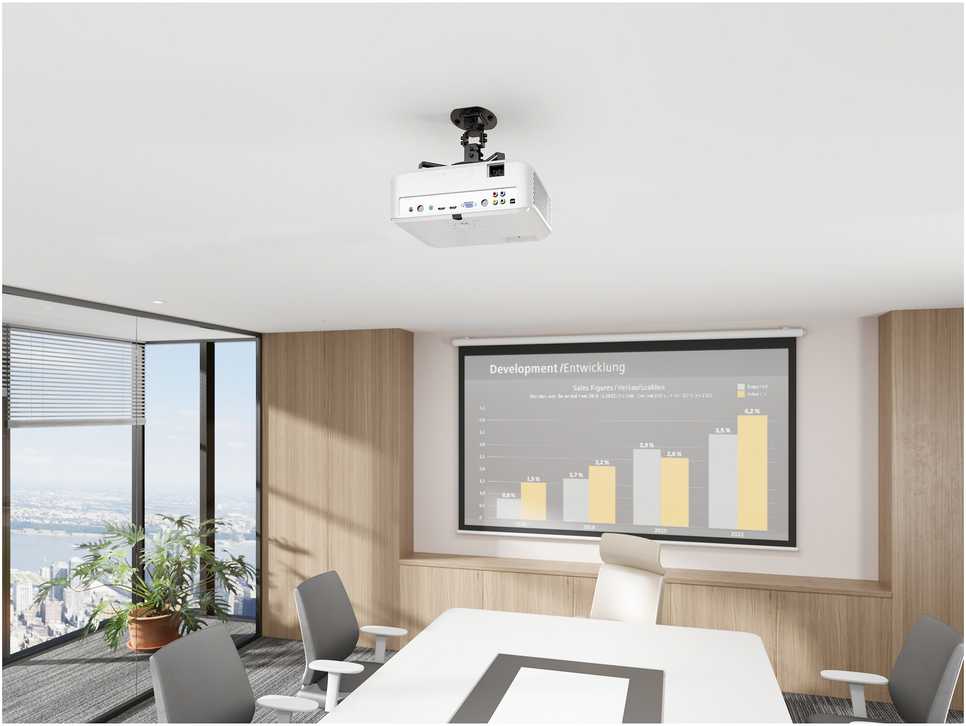 Equip Projektorius Ceiling Mount Bracket, Ceiling, 13.5kg, Juodas, Nerūdijantis plienas, -15 - 15°, 360°