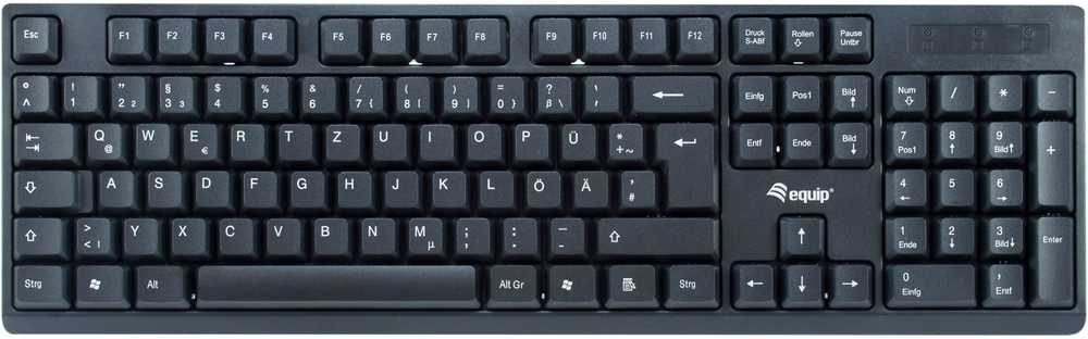 Klaviatūra ir pelė Equip 245220 klaviatūra Dołączona myszka RF belaidė QWERTZ niemiecki juoda