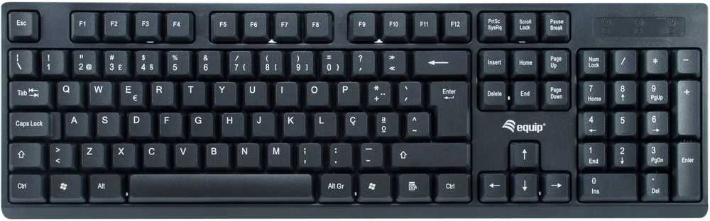 Klaviatūra ir pelė Equip 245222 klaviatūra Dołączona myszka RF belaidė QWERTY portugalski Juodas