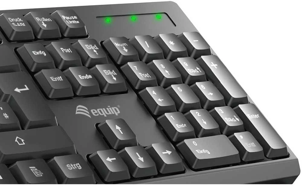 Klaviatūra ir pelė Equip 245221 klaviatūra Dołączona myszka RF belaidė QWERTY hiszpański Juodas
