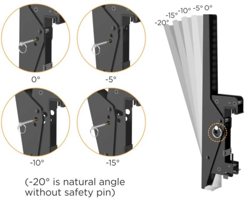 Equip Equip lubų laikiklis 45"-55"/2TFT kiekvienas 50kg 1 jungties pakreipimas. sw (siuntimo persiuntimas)