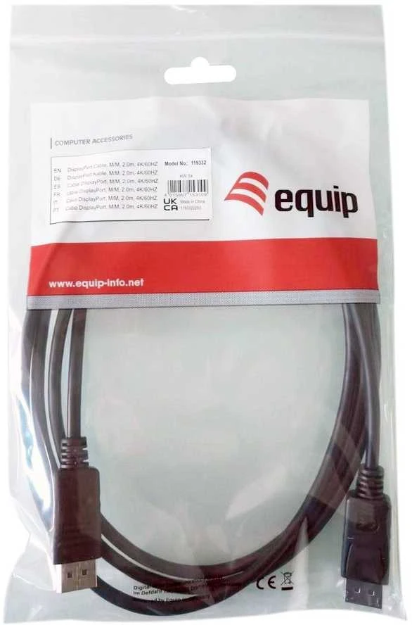 Equip įrengti 119332 DisplayPort laidą DisplayPort kištukas su DisplayPort kištuku 2,00 m juodas