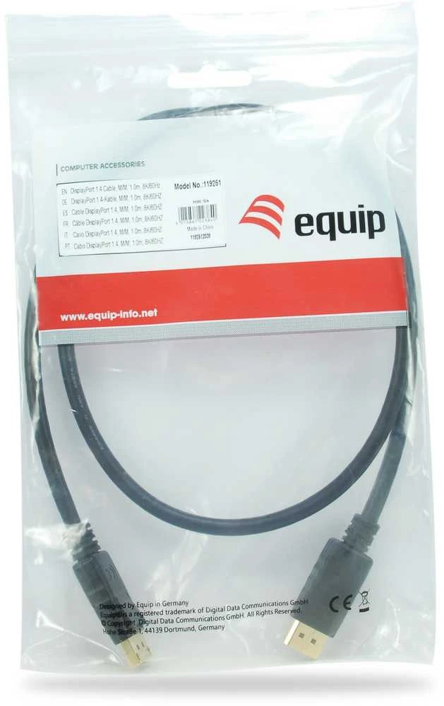 Kabelis Equip DisplayPort – DisplayPort 1m juoda (119251)