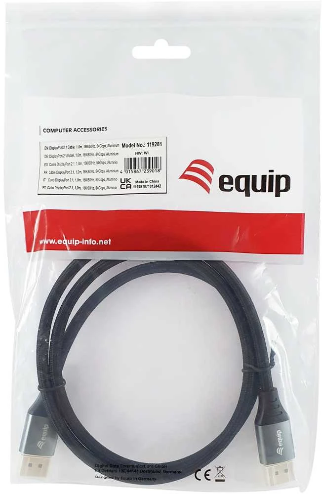 DisplayPort 2.1 1m laidas originalioje gamintojo pakuotėje