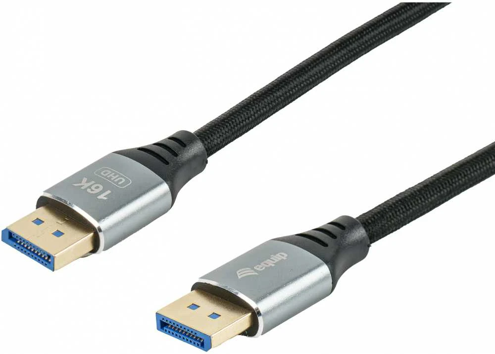 Equip Įrengti „DisplayPort 2.1 St/St 2.00m16K/60Hz“ komp. HDCP aliuminio gr.