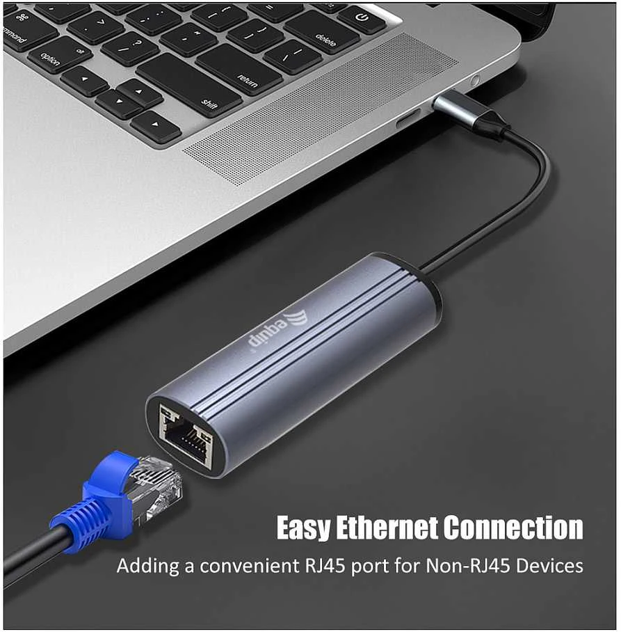 Adapteris AV Equip Equip Dock USB-C->RJ45 10/100/1000 + 100W PD 0,15m gr