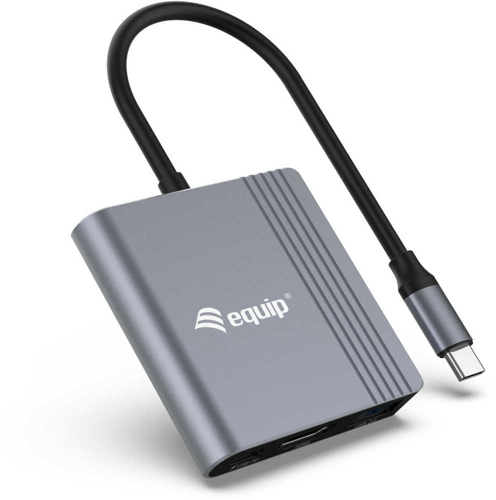 Adapteris AV Equip Equip Dock USB-C->HDMI,USB3.0,100WPD 4K60Hz 0.15m gr