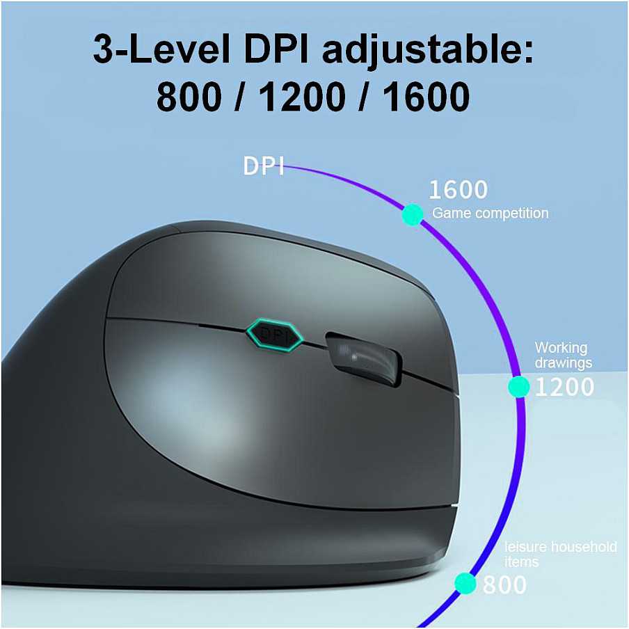 Pelė Equip DM 2.4GHz+BT 6 Przycisk Prawa Juodas (245120)