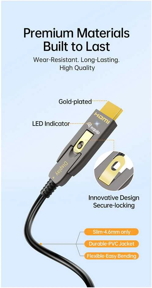 Equip 119471 HDMI kabelis 10 m HDMI Type-A/HDMI Type-D Juoda