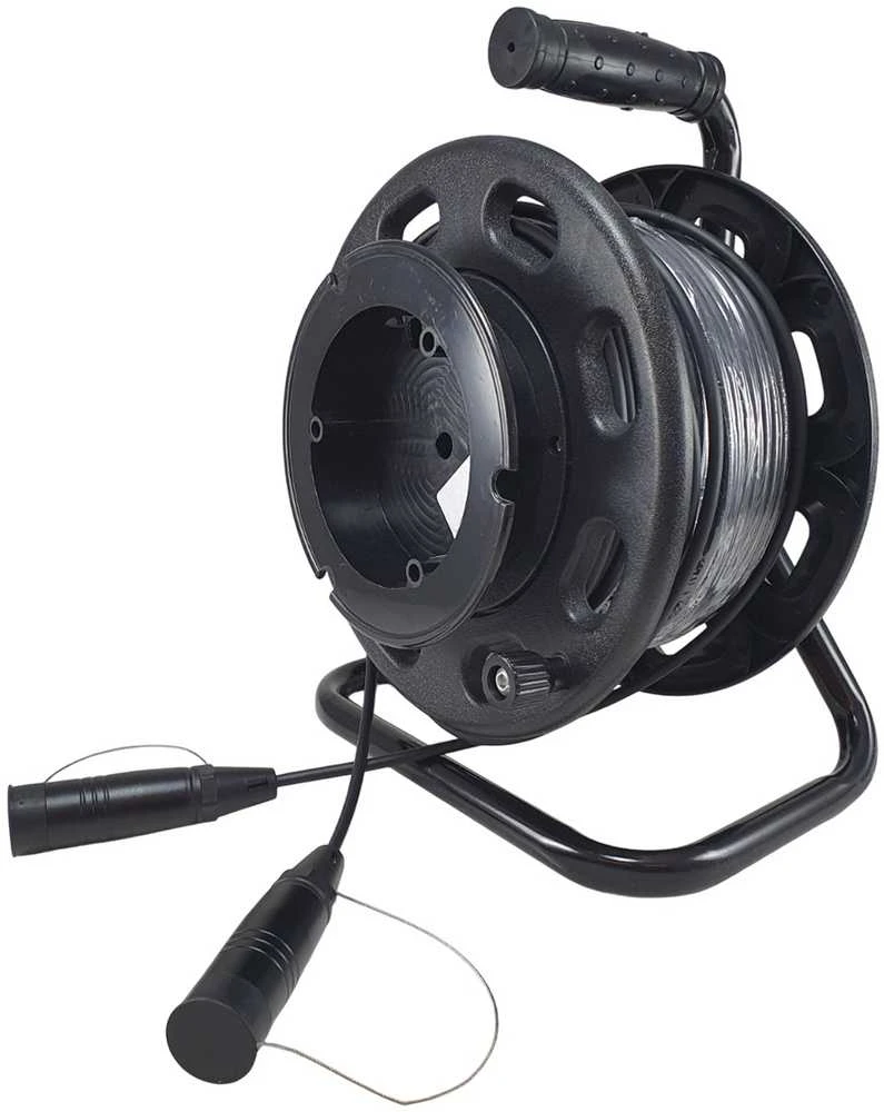 HDMI laidas ant ritės su vyniojimo rankena