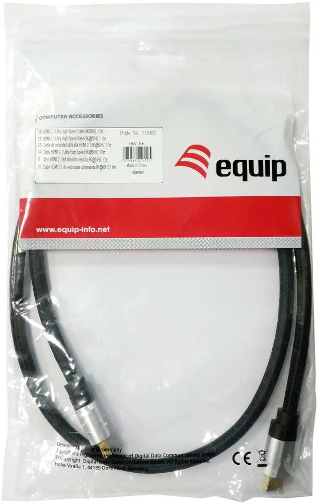 Equip 119386 HDMI kabelis 15 m HDMI A tipo (standartinis) Juoda