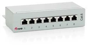 Equip Įrengti Patchpanel 8x RJ45 Cat6 FTP darbalaukį ISO/IEC hellgrau