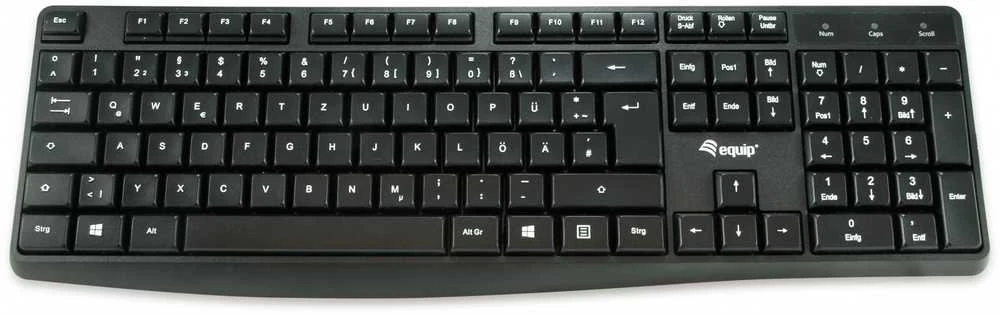 Equip Kabelgebundene Klaviatūra su USB jungtimi juodas. deutsch