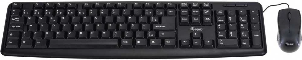 Klaviatūra ir pelė Equip 245203 Przewodowy USB QWERTY Włoski Juodas