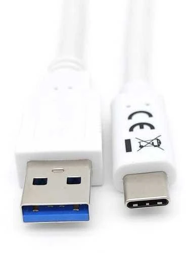USB kabelis Equip USB-A - USB-C 1 m Baltas (128363)