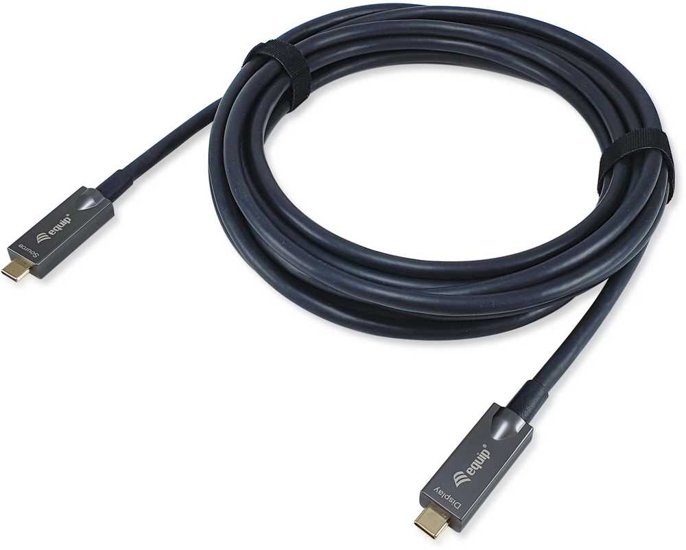 Equip 119462 USB kabelis USB 3.2 Gen 2 (3.1 Gen 2) 10 m USB C Juoda