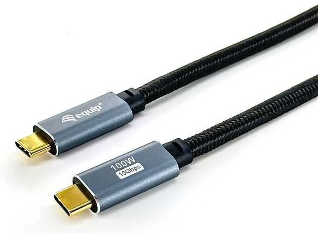 Kabelis USB Equip USB-C - USB-C 3 m Juodas (128359)