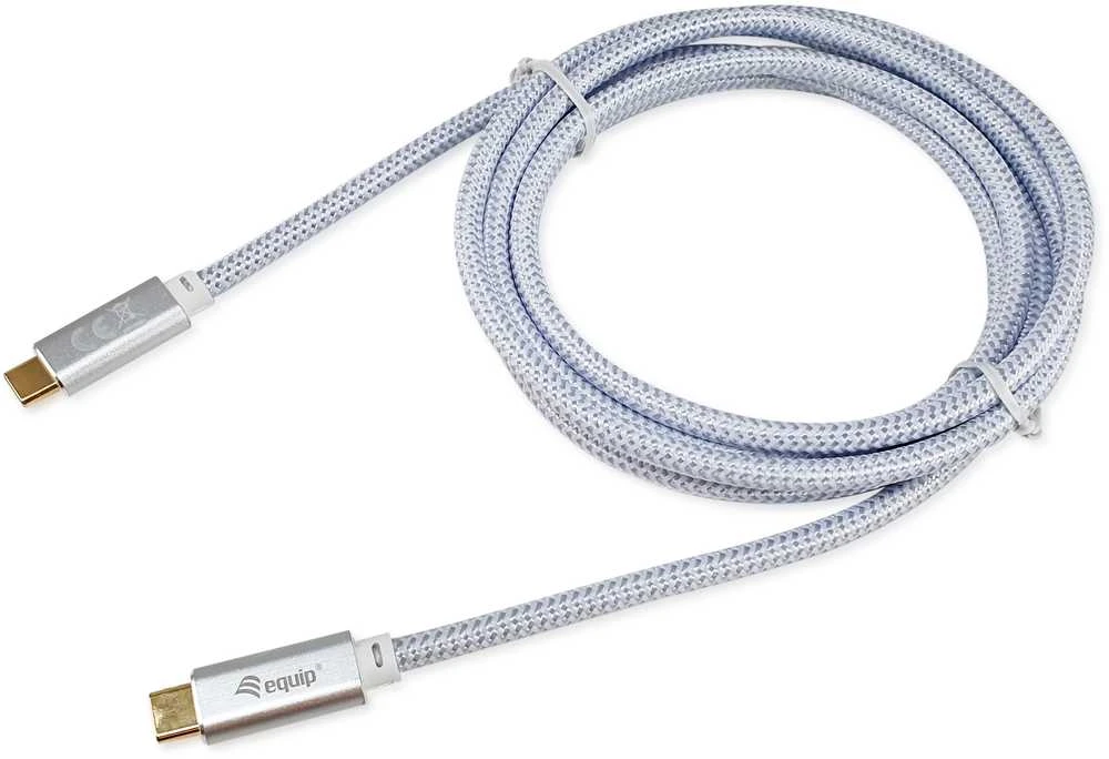 Kabelis USB Equip USB-C - USB-C 3 m Baltas (128360)