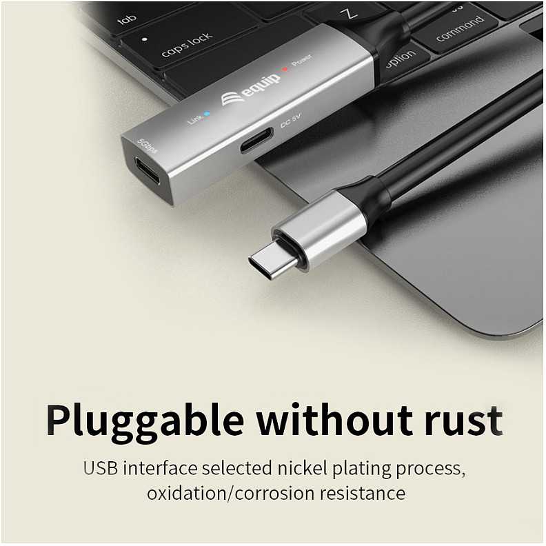 Kabelis USB Equip 133356 kabelis USB USB 3.2 Gen 1 (3.1 Gen 1) 5 m USB C Juodas