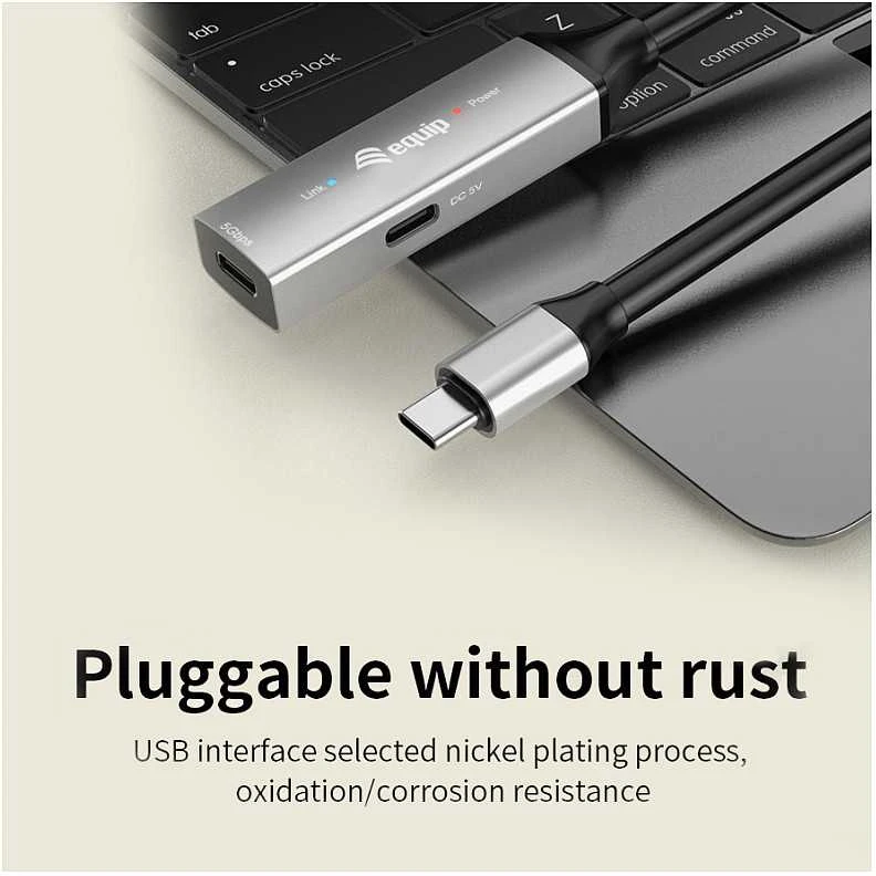 Equip 133357 USB kabelis USB 3.2 Gen 1 (3.1 Gen 1) 10 m USB C Juoda