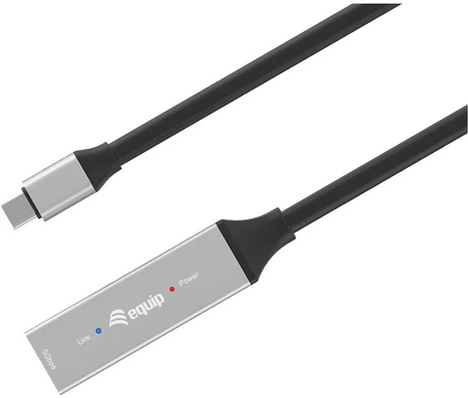 Equip 133357 USB kabelis USB 3.2 Gen 1 (3.1 Gen 1) 10 m USB C Juoda