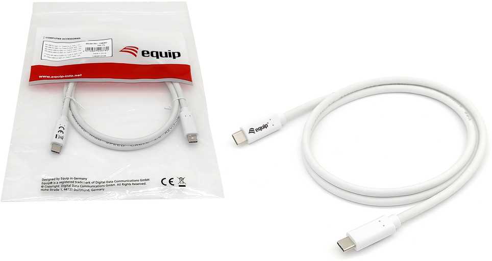 Equip 128365 kabelis USB USB 3.2 Gen 1 (3.1 Gen 1) 0,5 m USB C Baltas