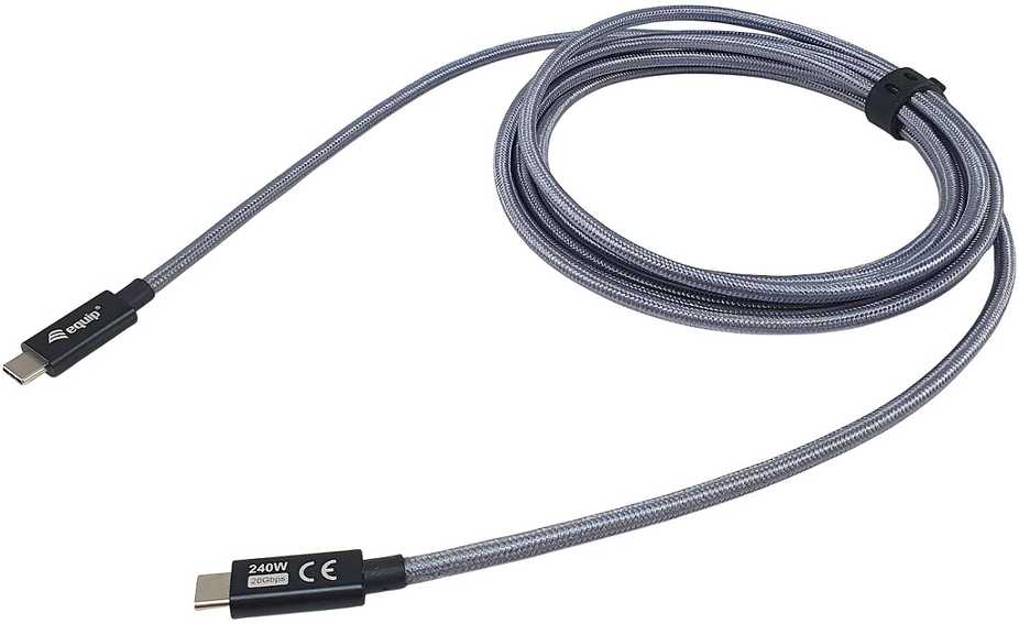 USB kabelis Equip 128427 USB kabelis USB 3.2 Gen 2x2 2m USB C juodas