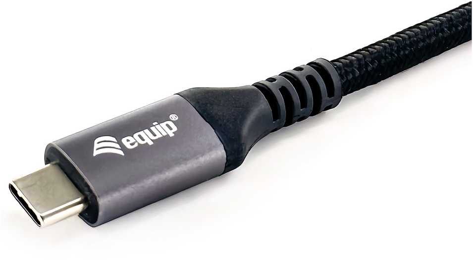 Kabelis USB Equip USB4 Gen 3x2 USB-C na USB-C 0.5m 40 Gbit/s 240W Juodas (128380)