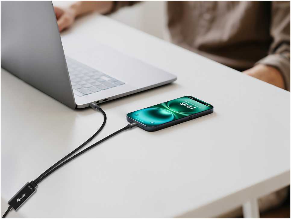 Equip Equip 128895 kabelis USB USB 2.0 1,5 m USB C 2 x USB C Juodas