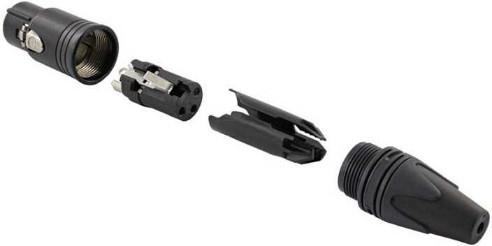 Equip Kabelinė jungtis 3-pin lizdas juoda