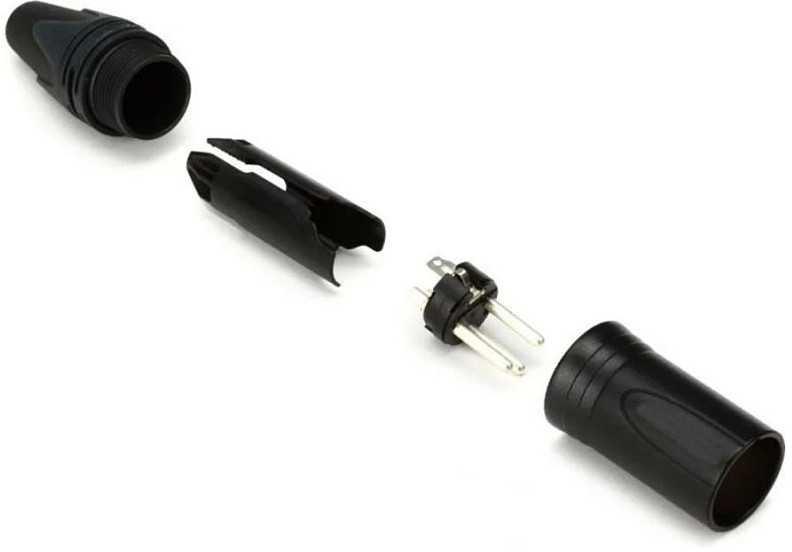 Equip 147930 kištukas 3 kontaktų XLR juodas