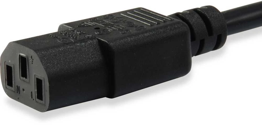 Equip Įranga Įrengti Kaltgeräteverl.-Kabelis maitinimo kabelis IEC C14 -> IEC C13 St/Bu 3m sw